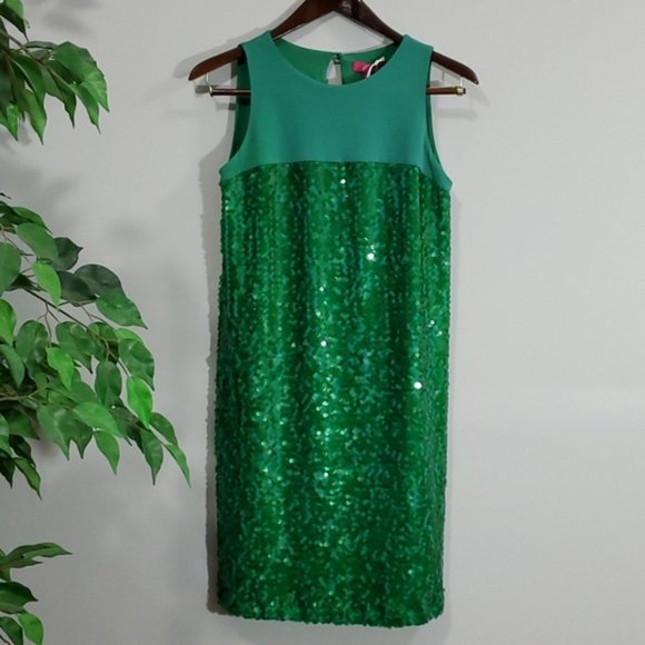 Ecla Dress Green Sequins - Picture 6 of 10